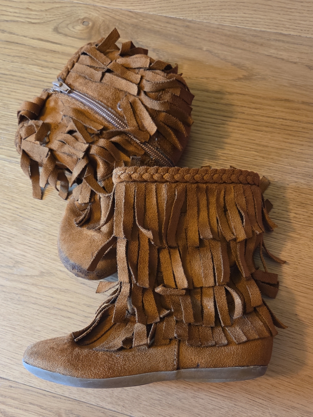 Girl's Suede Fringe Boots